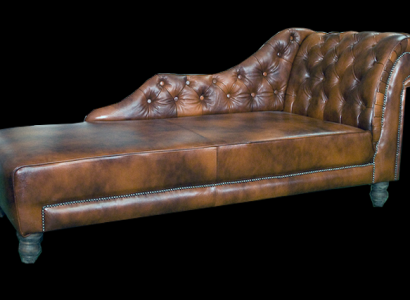 Chaise Longues Chesterfield Lounger Chaise Leather Textile Fabric Sofa Relax